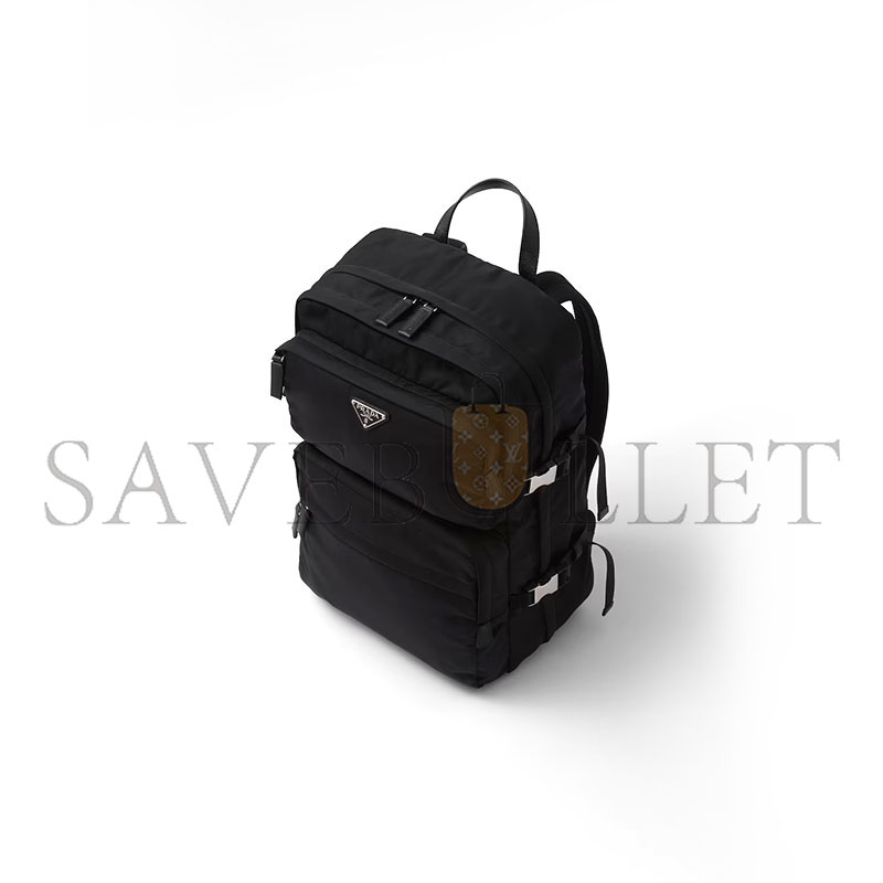 PRADA RE-NYLON AND SAFFIANO LEATHER BACKPACK 2VZ101 (45*26.5*21.5cm) PRADA RE-NYLON AND SAFFIANO LEATHER BACKPACK 2VZ101 (45*26.5*21.5cm)